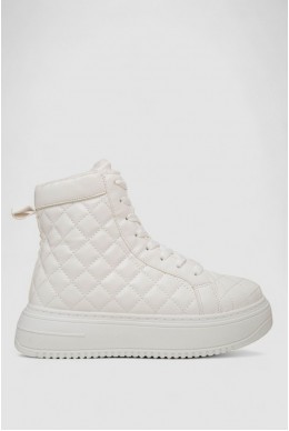 Кеды женские на меху, цвет белый, 248RK05