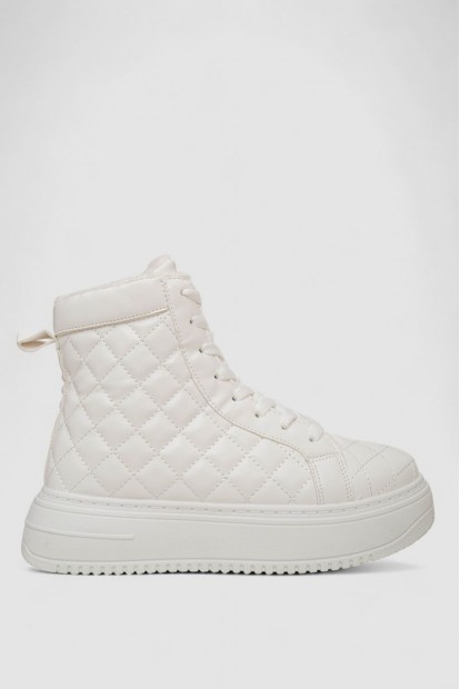 Кеды женские на меху, цвет белый, 248RK05