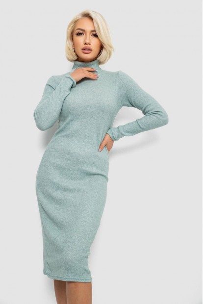 Платье повседневное утепленное, цвет оливковый, 257R115