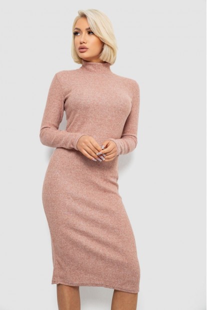 Платье повседневное утепленное, цвет бежевый, 257R115