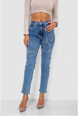 Джинси жіночі середньої посадки  -уцінка, колір блакитний, 247R878-U