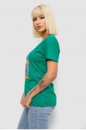 Футболка женская с принтом, цвет зеленый, 244R2804 - фото № 2