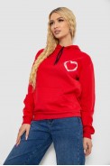 Худи женский на тонком флисе  -уценка, цвет красный, 238R57162-10-U-1 - фото № 2