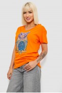 Футболка женская с принтом, цвет оранжевый, 244R2804 - фото № 2