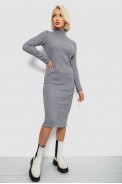 Платье повседневное утепленное, цвет светло-серый, 257R115 - фото № 1