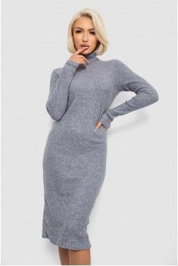 Платье повседневное утепленное, цвет серый, 257R115