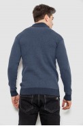 Кофта мужская на молнии, цвет синий, 161R1013 - фото № 3