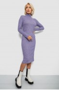 Платье повседневное утепленное, цвет сиреневый, 257R115 - фото № 1