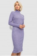 Платье повседневное утепленное, цвет сиреневый, 257R115 - фото № 0