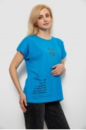 Футболка женская с принтом, цвет бирюзовый, 244R3017 - фото № 2