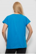 Футболка женская с принтом, цвет бирюзовый, 244R3017 - фото № 3
