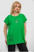 Футболка женская с принтом, цвет зеленый, 244R3017 - фото № 0