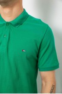 Поло мужское однотонное, цвет зеленый, 244R1458 - фото № 4