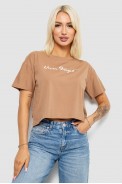 Футболка женская с принтом, цвет коричневый, 221R9907 - фото № 0