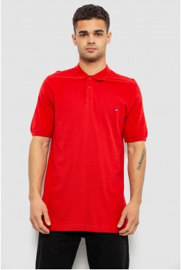 Поло чоловіче однотонне, колір червоний, 244R1458