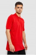 Поло чоловіче однотонне, колір червоний, 244R1458 - фото № 2