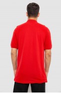 Поло чоловіче однотонне, колір червоний, 244R1458 - фото № 3