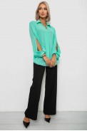 Блуза однотонная  -уценка, цвет мятный, 230R1162-U-11 - фото № 1