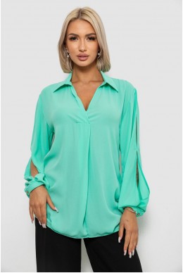 Блуза однотонная  -уценка, цвет мятный, 230R1162-U-11