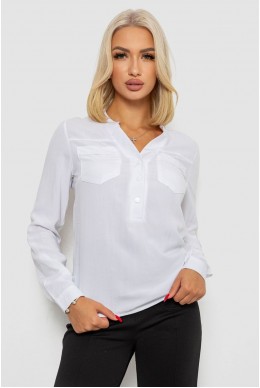 Блуза однотонна  -уцінка, колір білий, 230RR-96-U-2