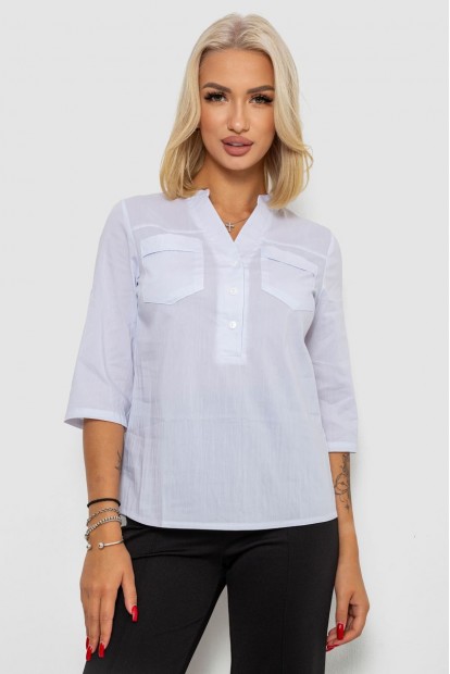 Блуза однотонна  -уцінка, колір білий, 230RP-96-1-U-9