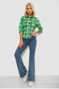 Сорочка жіноча в смужку 230R064-10 -уцінка, колір Зелений - фото № 1