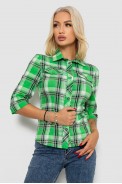 Сорочка жіноча в смужку 230R064-10 -уцінка, колір Зелений - фото № 0