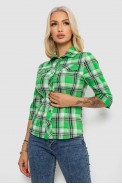 Сорочка жіноча в смужку 230R064-10 -уцінка, колір Зелений - фото № 2