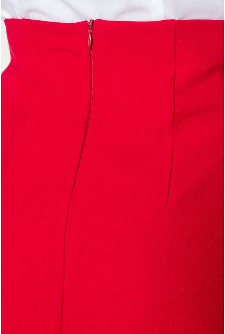 Купить Юбка женская с высокой посадкой, цвет красный, AG-0006790 - Фото №6