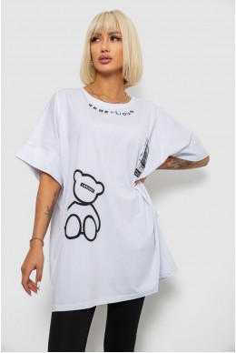 Футболка женская с принтом, цвет белый, 244R4004