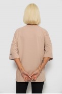Футболка женская с принтом, цвет бежевый, 244R2019 - фото № 3