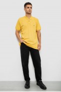 Поло мужское однотонное, цвет желтый, 244R5015 - фото № 1