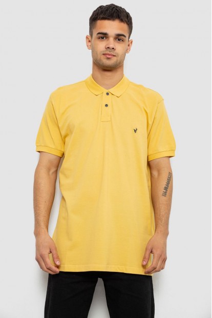 Поло чоловіче однотонне, колір жовтий, 244R5015