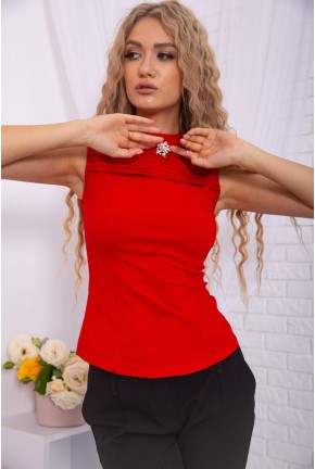 Нарядная летняя блуза красного цвета 167R051-2