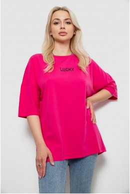 Футболка женская с принтом, цвет малиновый, 244R2019