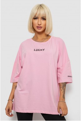 Футболка женская с принтом, цвет розовый, 244R2019