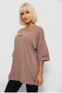 Футболка женская с принтом, цвет мокко, 244R2019 - фото № 2