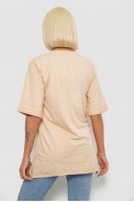 Футболка женская с принтом, цвет бежевый, 244R1023 оптом - фото № 3