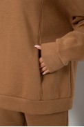 Спортивный костюм женский на флисе, цвет коричневый, 247R2016 - фото № 4
