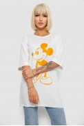 Футболка женская с принтом, цвет молочный, 244R1023 - фото № 0
