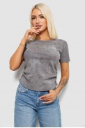 Футболка жіноча з принтом  -уцінка, колір сірий, 221R3309-U-1 - фото № 0