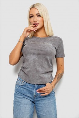 Футболка женская с принтом  -уценка, цвет серый, 221R3309-U-1