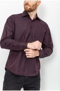 Рубашка мужская в полоску, цвет черно-бордовый, 131R140132