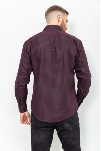 Купить Рубашка мужская в полоску, цвет черно-бордовый, 131R140132 - Фото №5
