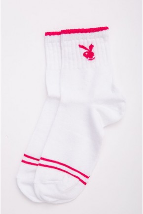 Жіночі шкарпетки білого кольору з принтом 131R137105