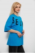 Футболка женская с принтом, цвет бирюзовый, 244R3008-1 - фото № 2