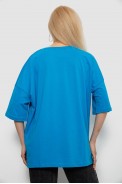 Футболка женская с принтом, цвет бирюзовый, 244R3008-1 - фото № 3