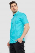Сорочка чоловіча однотонна, колір бірюзовий, 214R7003-5 - фото № 2
