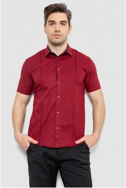 Сорочка чоловіча однотонна, колір бордовий, 214R7003-5