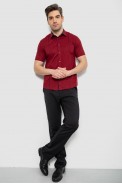 Сорочка чоловіча однотонна, колір бордовий, 214R7003-5 - фото № 1